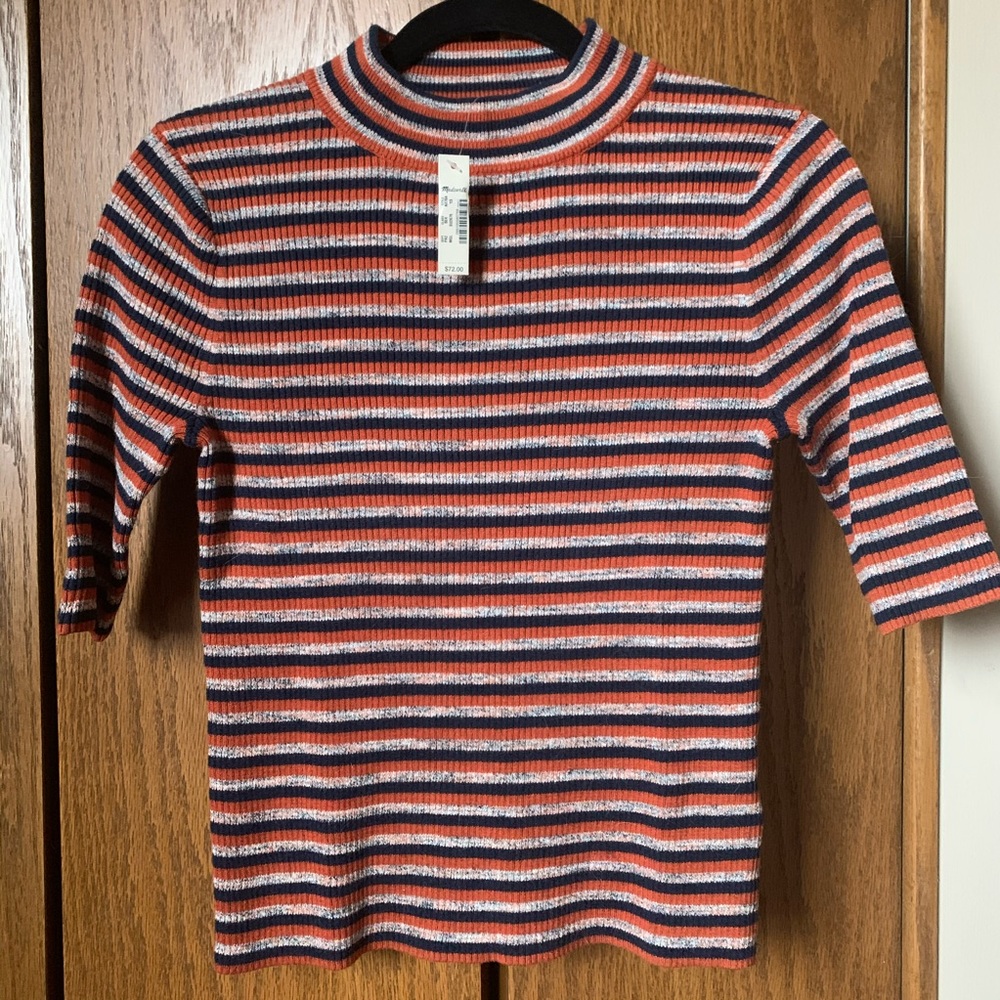 Madewell Dalston Mockneck Sweater in Stripe